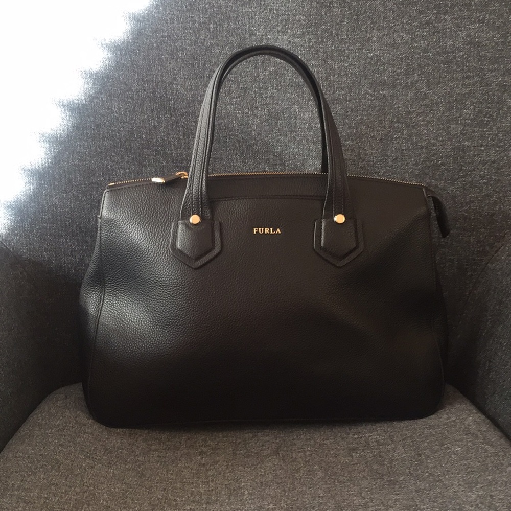 Black Top Handle Furla bag